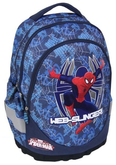 Plecak szkolny dla chłopca i dziewczynki granatowy MST Toys Spider-Man trzykomorowy MST Toys