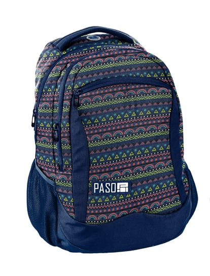 Plecak szkolny dla chłopca i dziewczynki granatowy Paso dwukomorowy Paso