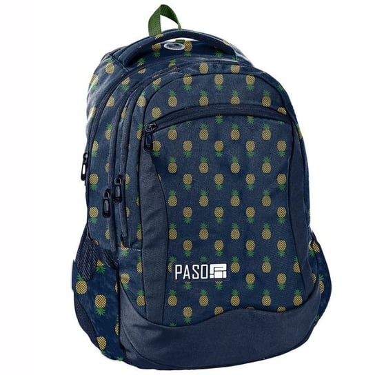Plecak szkolny dla chłopca i dziewczynki granatowy Paso trzykomorowy Paso