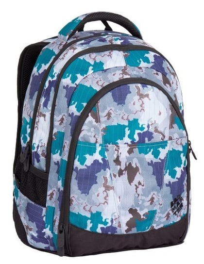 Plecak szkolny dla chłopca i dziewczynki jasnoniebieski BAGMASTER trzykomorowy BAGMASTER