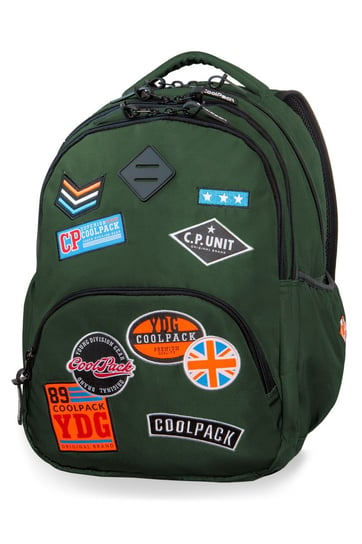 Plecak szkolny dla chłopca i dziewczynki khaki CoolPack trzykomorowy CoolPack