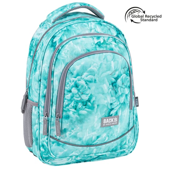 Plecak szkolny dla chłopca i dziewczynki niebieski BackUp trzykomorowy BackUp