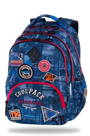 Plecak szkolny dla chłopca i dziewczynki niebieski CoolPack trzykomorowy CoolPack