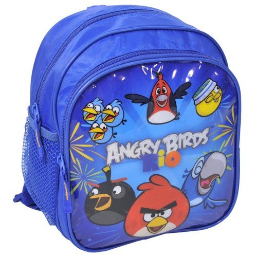 Plecak szkolny dla chłopca i dziewczynki niebieski Paso Angry Birds jednokomorowy Paso