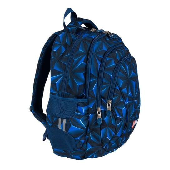 Plecak szkolny dla chłopca i dziewczynki niebieski St.Majewski czterokomorowy St.Majewski