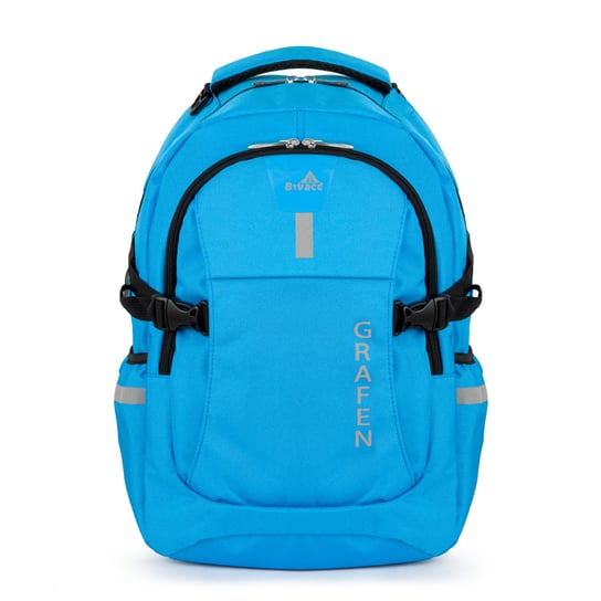 Plecak szkolny dla chłopca i dziewczynki niebieski wodoodporny Grafen dwukomorowy Inna marka