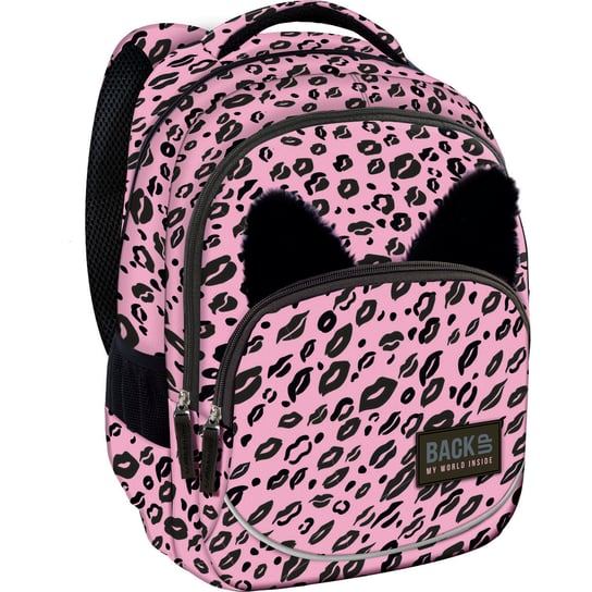 Plecak szkolny dla chłopca i dziewczynki różowy BackUp trzykomorowy BackUp