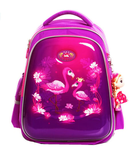 Plecak szkolny dla chłopca i dziewczynki różowy Delune Delune