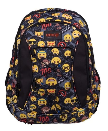 Plecak szkolny dla chłopca i dziewczynki  St.Majewski Emoji trzykomorowy St.Majewski