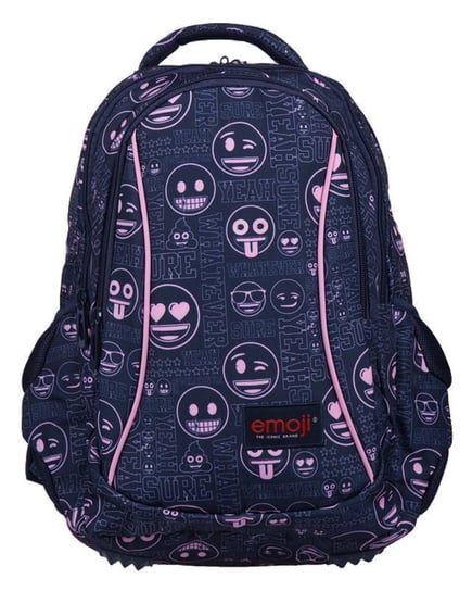 Plecak szkolny dla chłopca i dziewczynki  St.Majewski Emoji trzykomorowy St.Majewski