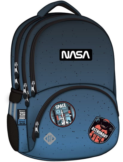 Plecak szkolny dla chłopca i dziewczynki St.Majewski NASA trzykomorowy St.Majewski