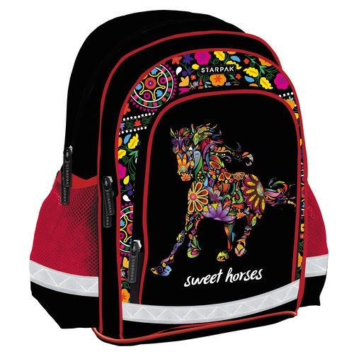 Plecak szkolny dla chłopca i dziewczynki  Starpak konie dwukomorowy Starpak