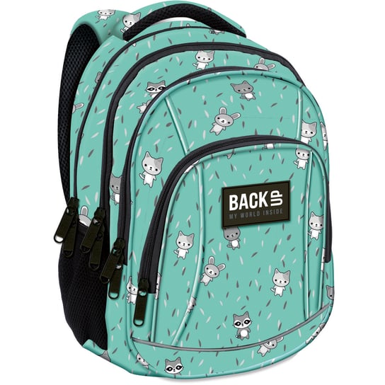 Plecak szkolny dla chłopca i dziewczynki turkusowy BackUp BackUp