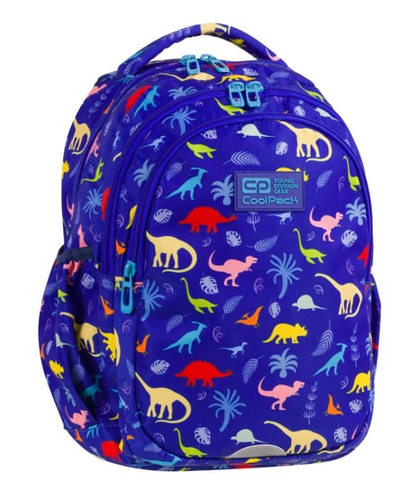 Plecak szkolny dla chłopca niebieski CoolPack dinozaury trzykomorowy CoolPack