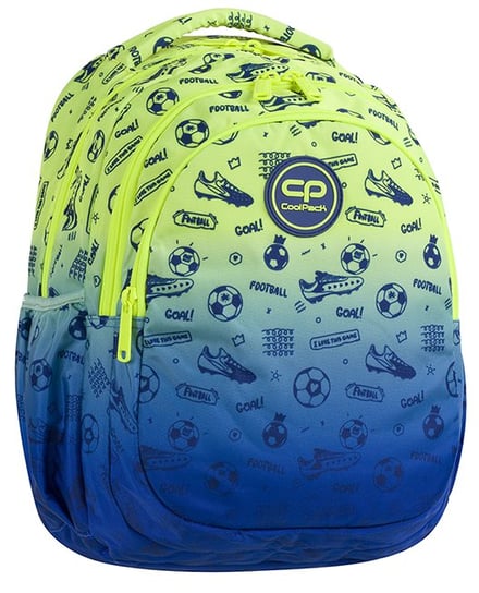 Plecak szkolny dla chłopca niebieski CoolPack  piłka nożna dwukomorowy CoolPack