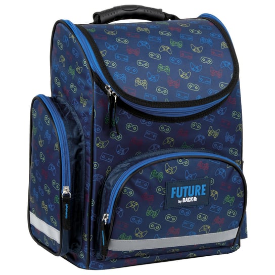 Plecak szkolny dla chłopca niebieski Derform jednokomorowy Future by BackUp