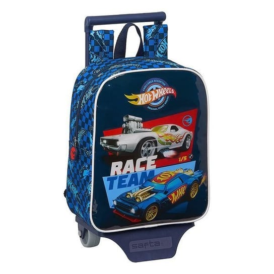 Plecak szkolny dla chłopca niebieski Hot Wheels jednokomorowy Hot Wheels
