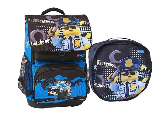 Plecak szkolny dla chłopca niebieski LEGO Lego City Police Cop  z elementami odblaskowymi LEGO