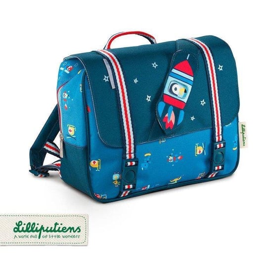Plecak szkolny dla chłopca niebieski Lilliputiens Przyjaciele w podróży Lilliputiens