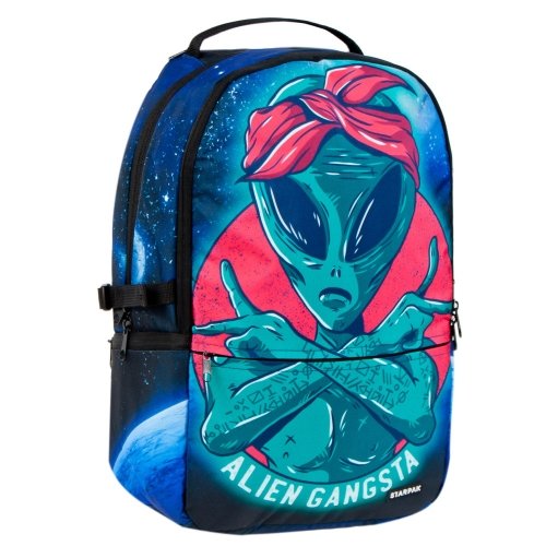 Plecak szkolny dla chłopca niebieski Starpak Alien Gangsta jednokomorowy Starpak