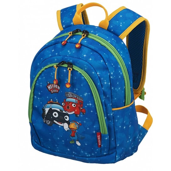 Plecak szkolny dla chłopca niebieski Travelite Bohaterowie Miasta Travelite