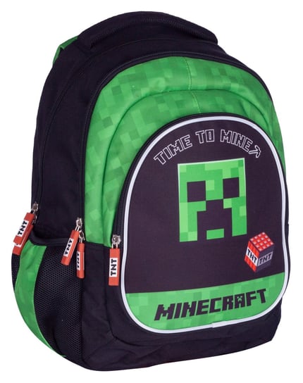 Plecak szkolny dla chłopca zielony Astra Minecraft trzykomorowy Astra