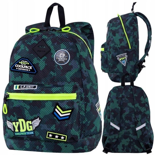 Plecak szkolny dla chłopca zielony CoolPack jednokomorowy CoolPack