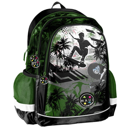 Plecak szkolny dla chłopca zielony Paso  dwukomorowy Paso