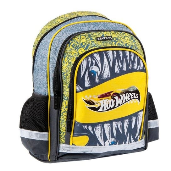 Plecak szkolny dla chłopca żółty Starpak Hot Wheels wielokomorowy Starpak