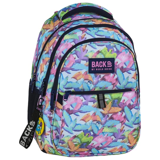 Plecak szkolny dla dziewczynki błękitny BackUp  trzykomorowy BackUp