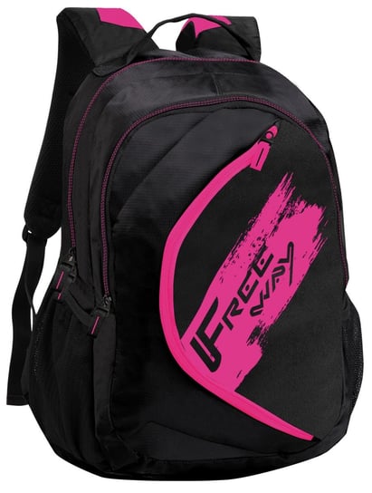 Plecak szkolny dla dziewczynki czarno-różowy Eurotrade Freeway Deuter dwukomorowy Euro Trade