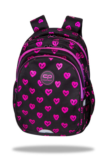 Plecak szkolny dla dziewczynki czarny CoolPack  serce dwukomorowy CoolPack