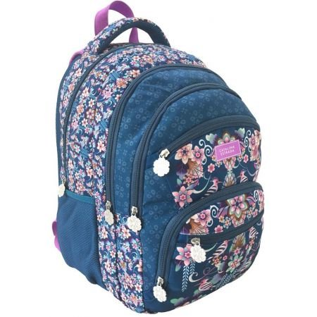 Plecak szkolny dla dziewczynki Eurocom kwiaty czterokomorowy Eurocom