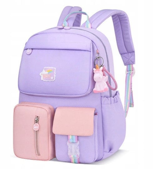Plecak szkolny dla dziewczynki fioletowy Inna marka