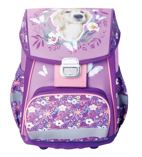Plecak szkolny dla dziewczynki fioletowy Eurocom Dog Street jednokomorowy Eurocom