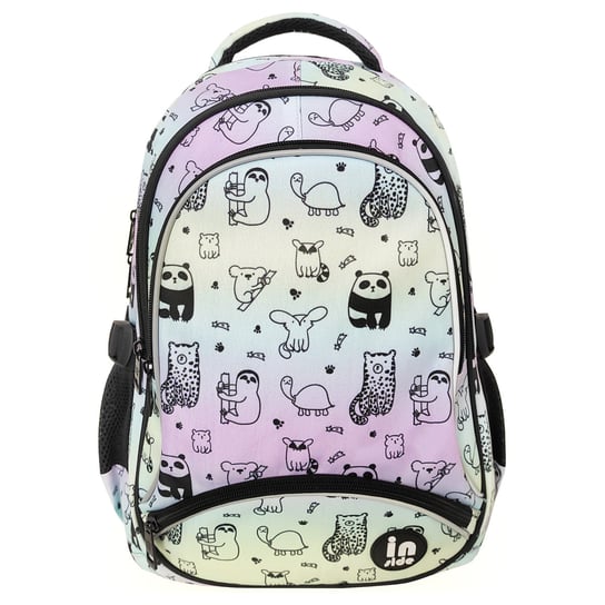 Plecak szkolny dla dziewczynki fioletowy Inside panda z elementami odblaskowymi Inside