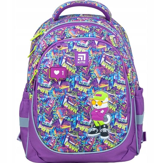 Plecak szkolny dla dziewczynki fioletowy KITE wielokomorowy KITE