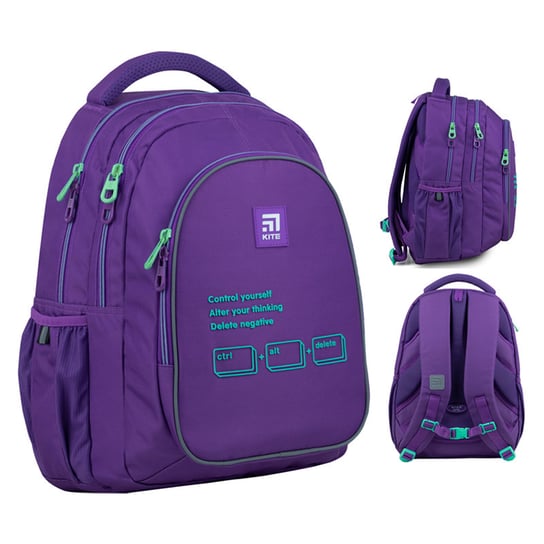 Plecak szkolny dla dziewczynki fioletowy KITE wielokomorowy KITE