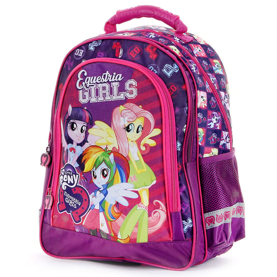 Plecak szkolny dla dziewczynki fioletowy St.Majewski My Little Pony Equestria Girls dwukomorowy St.Majewski