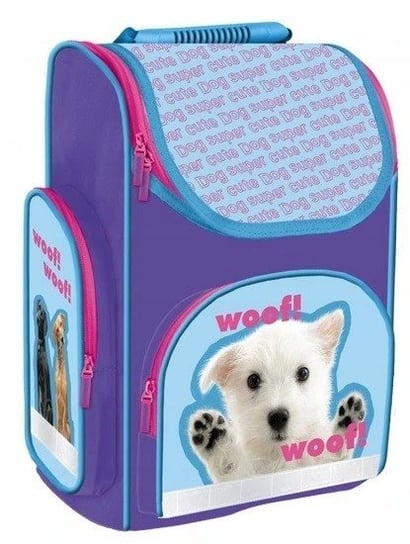 Plecak szkolny dla dziewczynki fioletowy Starpak pies jednokomorowy Starpak