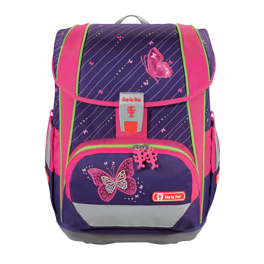Plecak szkolny dla dziewczynki fioletowy Step by Step Shiny Butterfly jednokomorowy Step by Step