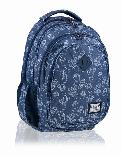 Plecak szkolny dla dziewczynki granatowy Hash  trzykomorowy Hash