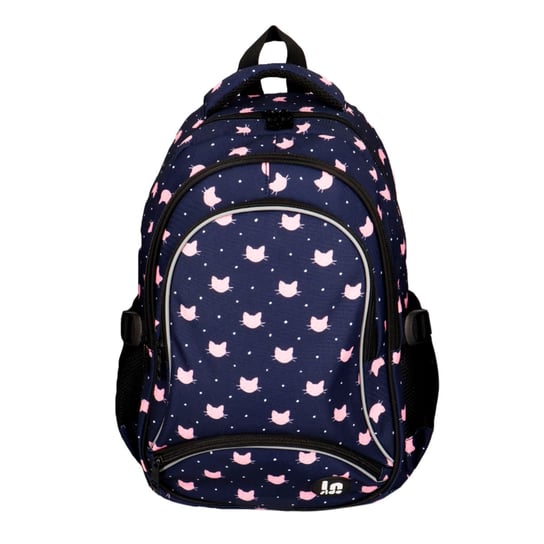 Plecak szkolny dla dziewczynki granatowy incood kot trzykomorowy incood