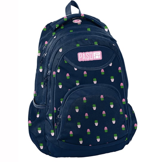 Plecak szkolny dla dziewczynki granatowy Paso  trzykomorowy Paso