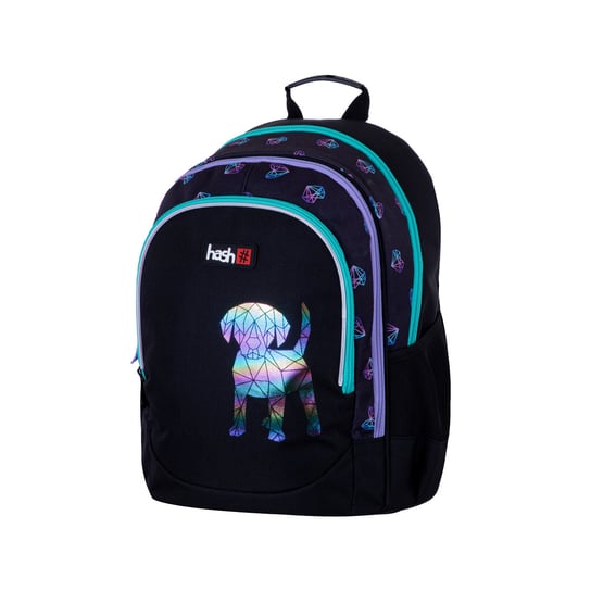 Plecak szkolny dla dziewczynki Hash trzykomorowy Hash