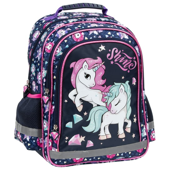 Plecak szkolny dla dziewczynki, jednorożec, różowy, Derform Derform