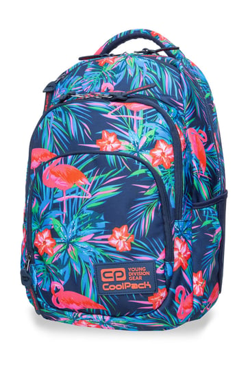 Plecak szkolny dla dziewczynki niebieski CoolPack  kwiaty dwukomorowy CoolPack