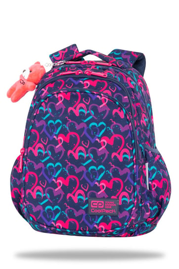 Plecak szkolny dla dziewczynki niebieski CoolPack  serce dwukomorowy CoolPack