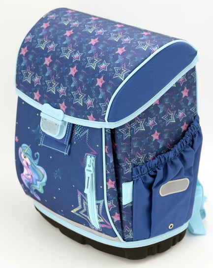 Plecak szkolny dla dziewczynki niebieski Hama Rainbow Unicorn jednokomorowy Hama