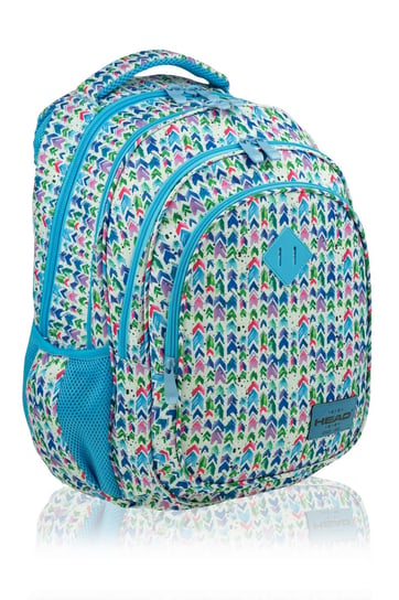 Plecak szkolny dla dziewczynki niebieski Head  trzykomorowy Head